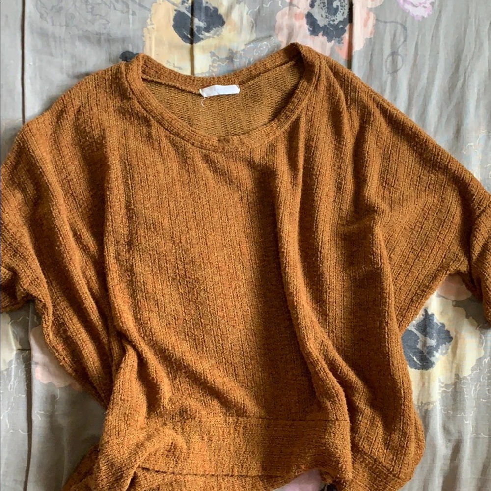 burnt orange sweater
